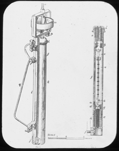 Image of Diagram: 2 sections of measuring equipment (stickers 261-265)